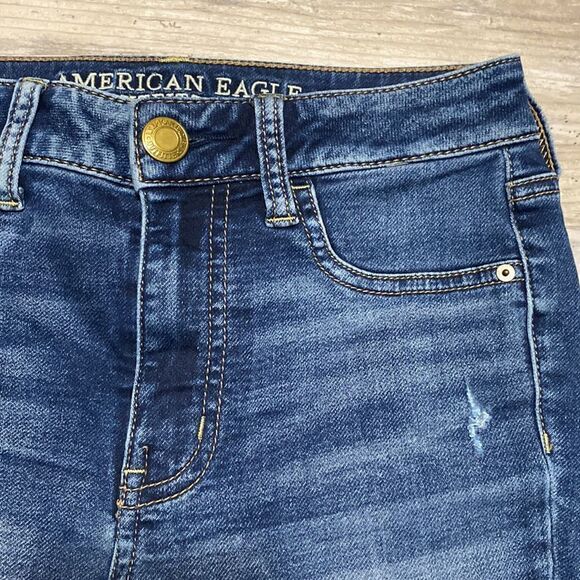 *American Eagle Outfitters Jeans Super Stretch High Rise Jegging Women’s Size 0 - Picture 4 of 6